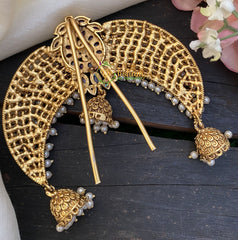 Precious Kemp and Cluster Pearl Jada Billai with Jhumkas -G2569