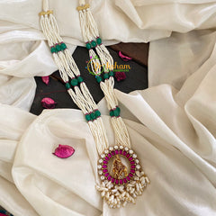 Precious Jadau Kundan Pendant Pearl Malai -J467