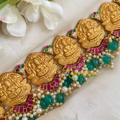 Precious Jadau Kundan Lakshmi Hip chain -J493
