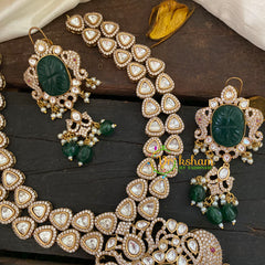 Green Victorian Diamond Short Neckpeice -VV224