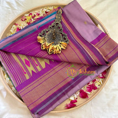 Lavender Semi Silk Saree -VS1031