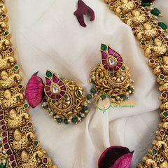 Premium AD Stone Pendant Haram-Green Bead-G5352