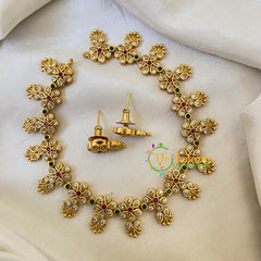 Premium AD Stone Choker Short Neckpiece-G6419