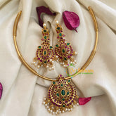 Premium AD Stone Pendant Hasli Choker-G3961