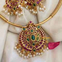 Premium AD Stone Pendant Hasli Choker-G3961