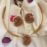 Premium AD Stone Pendant Hasli Choker-Paisley-G3962