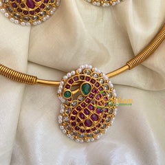 Premium AD Stone Pendant Hasli Choker-Paisley-G3962