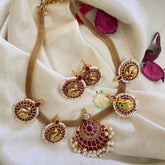 Premium AD Stone Hasli Choker-Red-G4066