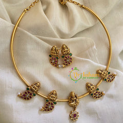 Premium AD Stone Lakshmi Hasli Choker-G4063