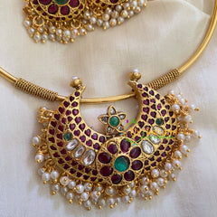 Premium AD Stone Pendant Hasli Choker-Chandh-G4061