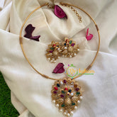 Premium Navarathna Pendant Hasli Choker-G4060