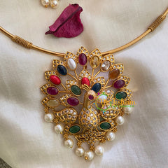 Premium Navarathna Pendant Hasli Choker-G4060