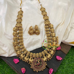 Premium AD Stone Pendant Lakshmi Haram-G5315