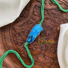 Rakshabandhan Blue Stone Rakhi -Green-RB087