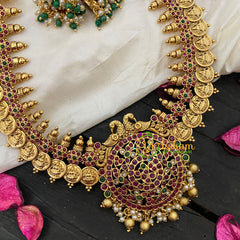 Premium AD Stone Pendant Haram with Mogappu-G5314