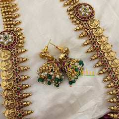 Premium AD Stone Pendant Haram with Mogappu-G5314