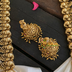 Premium Gold Look Alike Peacock Haram-Gold Beads -G4002