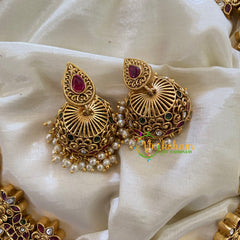 Premium Pendants Lakshmi Haram-Guttapusalu Pearls -G7439