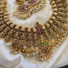 Guttapusalu Layered Lakshmi Haram with Mugappu-G7436