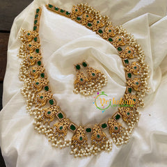 Guttapusalu Bridal Haram- Green -G7403