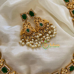 Guttapusalu Bridal Haram- Green -G7403