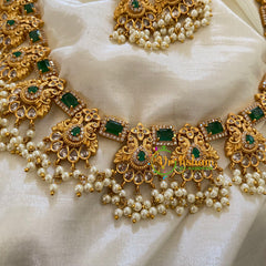 Guttapusalu Bridal Haram- Green -G7403