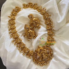 American Diamond Temple Lakshmi Haram-G7433