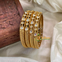 Premium Gold Look Alike Bangles - 4 Pieces Set - G8806