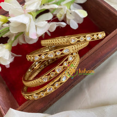 Premium Gold Look Alike Bangles - 4 Pieces Set - G8806