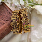 AD Stone Studded Temple Bangles-Ram Parivar Bangles- Screw Type-G3168