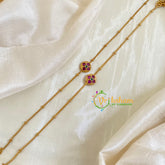 Precious Jadau Kundan Pendant Anklets -Floral -G10129