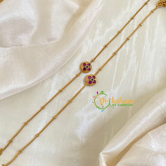 Precious Jadau Kundan Pendant Anklets -Floral -G10129