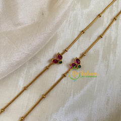 Precious Jadau Kundan Pendant Anklets -2 Petals-G10131
