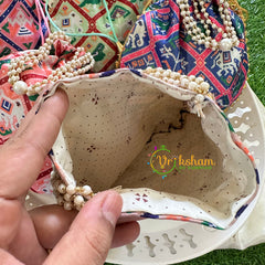 Return Gift Potli Bags -Printed Potli bag -6 pieces Set-RG041