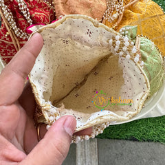 Return Gift Potli Bags -Printed Potli bag -6 pieces Set-RG040