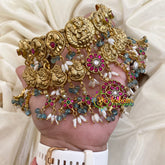 Intricate Lakshmi Jadau Kundan High Neck Choker -J1178