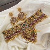 Precious Lakshmi Bridal High Neck Choker-Gold Bead-G8847