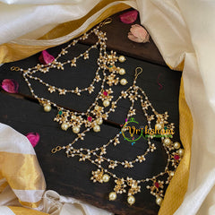 Red Green Stone 3 Layered Pearl maatil -G6103