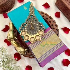 Aqua Blue Thiribuvanam Silk Saree -Pure Silk -VS1270