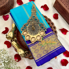 Light Blue Thiribuvanam Silk Saree -Pure Silk -VS1268