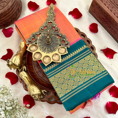 Yellow Pink Double Shaded Thiribuvanam Silk Saree -Pure Silk -VS1267