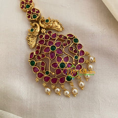 Premium AD Stone Short Maang Tikka -Pearl -G8771