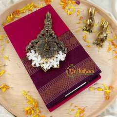 Pink Kanchi Cotton Saree - Handloom -VS1144