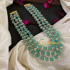 Sea Green Layered Bead Malai -G8902