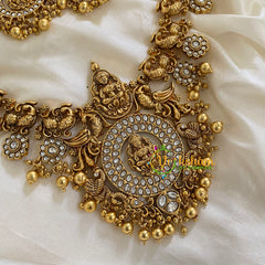 Antique Temple Lakshmi coin style Neckpiece-GoldBeads -G5457