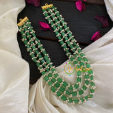 Green Layered Bead Malai -G8905