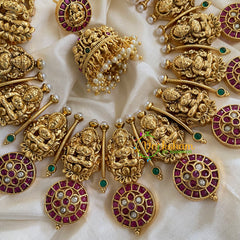 Antique Temple Lakshmi coin style Neckpiece-Pearl -G5477