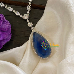 Deepika Padukone Oscar Look Neckpiece-Blue Pendant-G7695