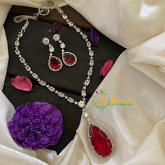 Deepika Padukone Oscar Look Neckpiece-Red -G7697