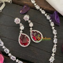 Deepika Padukone Oscar Look Neckpiece-Red -G7697